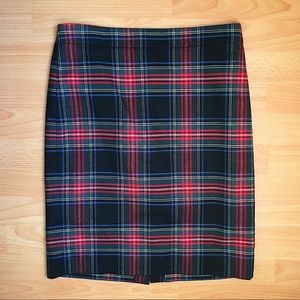 J. Crew Tartan Pencil Skirt
